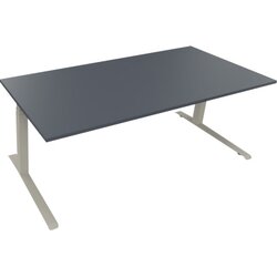 Neutralware 810045882 Schreibtisch 2000x900x645-1275 Kufe Quadrat si/Lavagrau