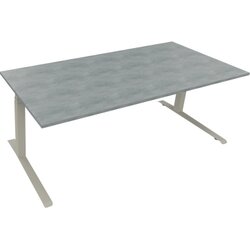 Neutralware 810045883 Schreibtisch 2000x900x645-1275 Kufe Quadrat si/Beton