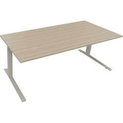 Neutralware 810045871 Schreibtisch 2000x900x645-1275 Kufe Quadrat si/Eiche Nat