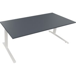 Neutralware 810045982 Schreibtisch 2000x900x645-1275 Kufe Quadrat ws/Lavagrau
