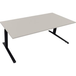 Neutralware 810045981 Schreibtisch 2000x900x645-1275 Kufe Quadrat ws/Lichtgrau