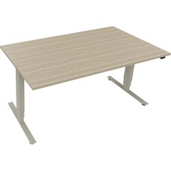 Neutralware 810046471 Schreibtisch 1600x900x625-1285 Kufe klappbar si/Eiche Nat