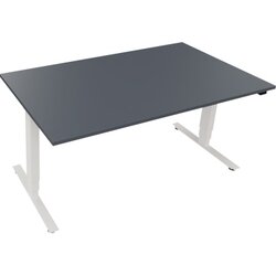Neutralware 810046582 Schreibtisch 1600x900x625-1285 Kufe klappbar ws/Lavagrau