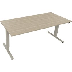 Neutralware 810046771 Schreibtisch 1800x800x625-1285 Kufe klappbar si/Eiche Nat