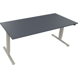 Neutralware 810046782 Schreibtisch 1800x800x625-1285 Kufe klappbar si/Lavagrau
