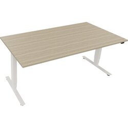 Neutralware 810047171 Schreibtisch 1800x900x625-1285 Kufe klappbar ws/Eiche Nat