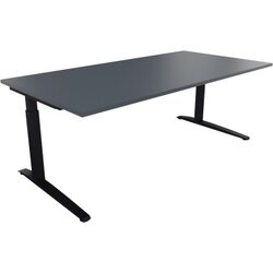 Neutralware 810027182 Schreibtisch 2000x1000x650-850 Kufe Quadrat an/Lavagrau