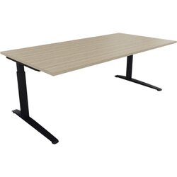 Neutralware 810027171 Schreibtisch 2000x1000x650-850 Kufe Quadrat an/Eiche Natur