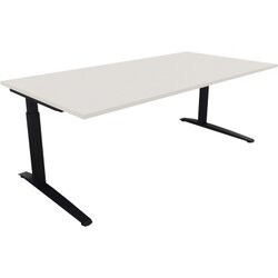 Neutralware 810027101 Schreibtisch 2000x1000x650-850 Kufe Quadrat an/Weiß