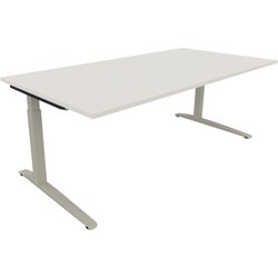 Neutralware 810027201 Schreibtisch 2000x1000x650-850 Kufe Quadrat si/Weiß
