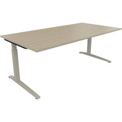 Neutralware 810027271 Schreibtisch 2000x1000x650-850 Kufe Quadrat si/Eiche Natur