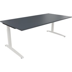 Neutralware 810027382 Schreibtisch 2000x1000x650-850 Kufe Quadrat ws/Lavagrau