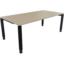 Neutralware 810034371 Schreibtisch 2000x1000x680-820 4Fuß Quadrat an/Eiche Natur