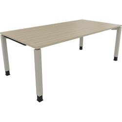 Neutralware 810034471 Schreibtisch 2000x1000x680-820 4Fuß Quadrat si/Eiche Natur