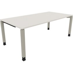 Neutralware 810034401 Schreibtisch 2000x1000x680-820 4Fuß Quadrat si/Weiß