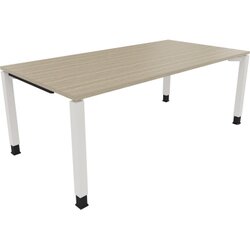 Neutralware 810034571 Schreibtisch 2000x1000x680-820 4Fuß Quadrat ws/Eiche Natur