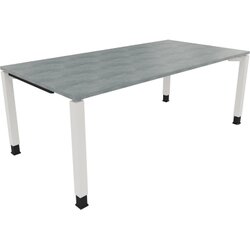 Neutralware 810034583 Schreibtisch 2000x1000x680-820 4Fuß Quadrat ws/Beton hell