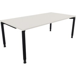 Neutralware 810041801 Schreibtisch 2000x1000x680-820 4Fuß Rund an/Weiß