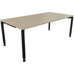 Neutralware 810041871 Schreibtisch 2000x1000x680-820 4Fuß Rund an/Eiche Natur