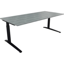 Neutralware 810028383 Schreibtisch 2000x900x650-850 Kufe Quadrat an/Beton hell