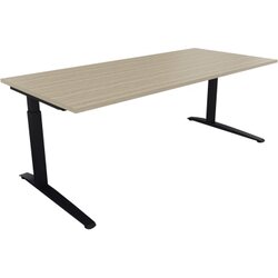 Neutralware 810028371 Schreibtisch 2000x900x650-850 Kufe Quadrat an/Eiche Natur