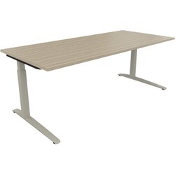 Neutralware 810028471 Schreibtisch 2000x900x650-850 Kufe Quadrat si/Eiche Natur