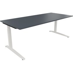 Neutralware 810028582 Schreibtisch 2000x900x650-850 Kufe Quadrat ws/Lavagrau