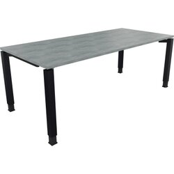 Neutralware 810035583 Schreibtisch 2000x900x680-820 4Fuß Quadrat an/Beton hell