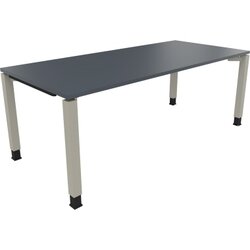Neutralware 810035682 Schreibtisch 2000x900x680-820 4Fuß Quadrat si/Lavagrau