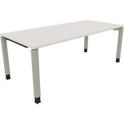 Neutralware 810035601 Schreibtisch 2000x900x680-820 4Fuß Quadrat si/Weiß