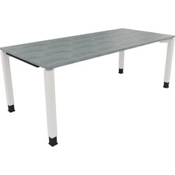 Neutralware 810035783 Schreibtisch 2000x900x680-820 4Fuß Quadrat ws/Beton hell