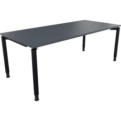 Neutralware 810043082 Schreibtisch 2000x900x680-820 4Fuß Rund an/Lavagrau