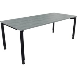 Neutralware 810043083 Schreibtisch 2000x900x680-820 4Fuß Rund an/Beton hell