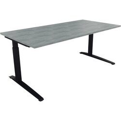 Neutralware 810026883 Schreibtisch 1800x900x650-850 Kufe Quadrat an/Beton hell