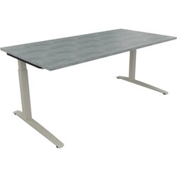 Neutralware 810026983 Schreibtisch 1800x900x650-850 Kufe Quadrat si/Beton hell