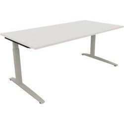 Neutralware 810026901 Schreibtisch 1800x900x650-850 Kufe Quadrat si/Weiß