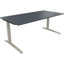 Neutralware 810026982 Schreibtisch 1800x900x650-850 Kufe Quadrat si/Lavagrau