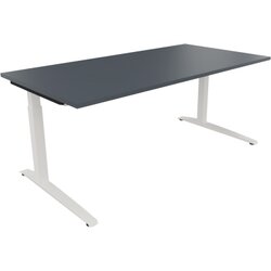 Neutralware 810027082 Schreibtisch 1800x900x650-850 Kufe Quadrat ws/Lavagrau