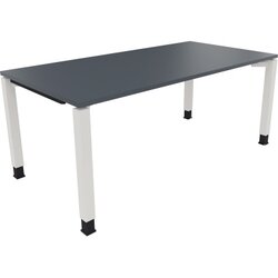 Neutralware 810034282 Schreibtisch 1800x900x680-820 4Fuß Quadrat ws/Lavagrau