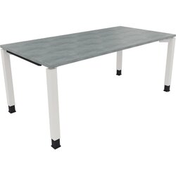 Neutralware 810034283 Schreibtisch 1800x900x680-820 4Fuß Quadrat ws/Beton hell