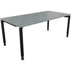 Neutralware 810041583 Schreibtisch 1800x900x680-820 4Fuß Rund an/Beton hell