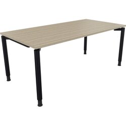 Neutralware 810041571 Schreibtisch 1800x900x680-820 4Fuß Rund an/Eiche Natur
