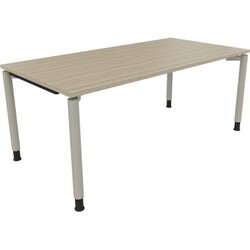 Neutralware 810041671 Schreibtisch 1800x900x680-820 4Fuß Rund si/Eiche Natur