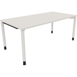 Neutralware 810041701 Schreibtisch 1800x900x680-820 4Fuß Rund ws/Weiß