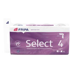 Fripa 1040801 Toilettenpapier Select 4-lagig weiß 8 Rl./Pack.