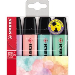 STABILO® 70/4-2 Textmarker BOSS ORIGINAL Pastel 4 St./Pack.