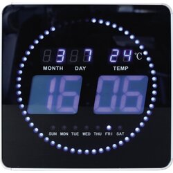 UNILUX 400124566 LED-Uhr FLO schwarz 