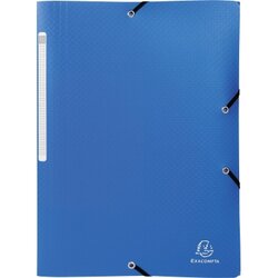 Exacompta 55082E Sammelmappe Opak A4 PP Gummizug 3Klappen blau