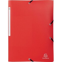 Exacompta 55085E Sammelmappe Opak A4 PP Gummizug 3Klappen rot