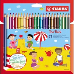STABILO® 203/24-01 Farbstift Trio thick 4,2mm sort 24St